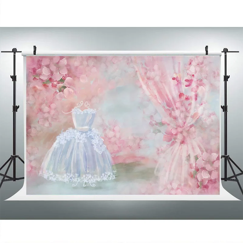 KMK - Pink Dress Up Watercolour Backdrop