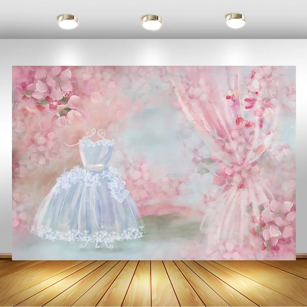 KMK - Pink Dress Up Watercolour Backdrop