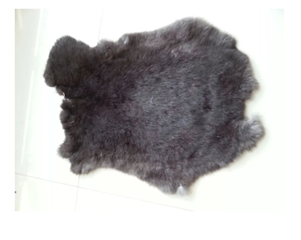 KMK - 100% Natural Rabbit Fur Blanket Basket Filler