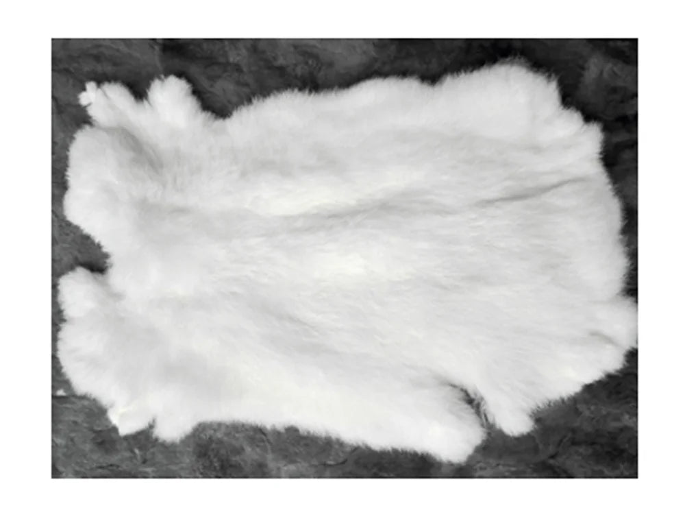 KMK - 100% Natural Rabbit Fur Blanket Basket Filler