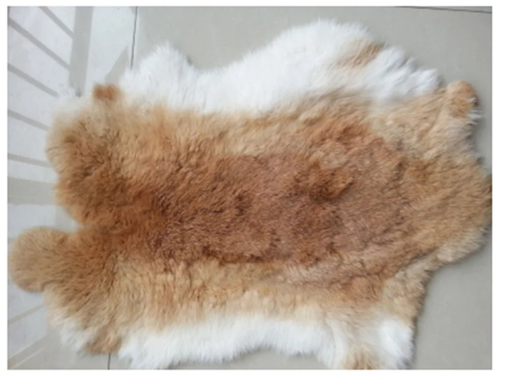 KMK - 100% Natural Rabbit Fur Blanket Basket Filler