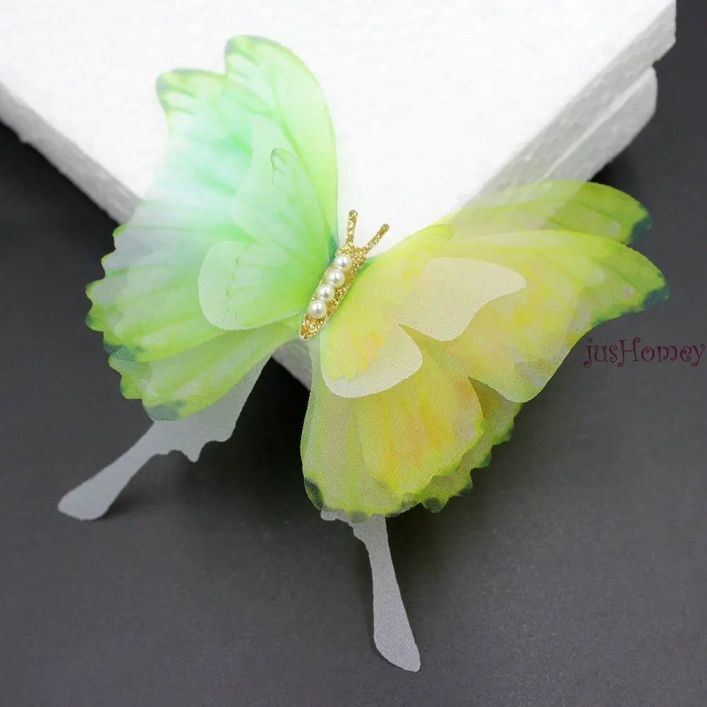 KMK - 11cm Organza Fabric Chiffon Butterflies 20 Pack