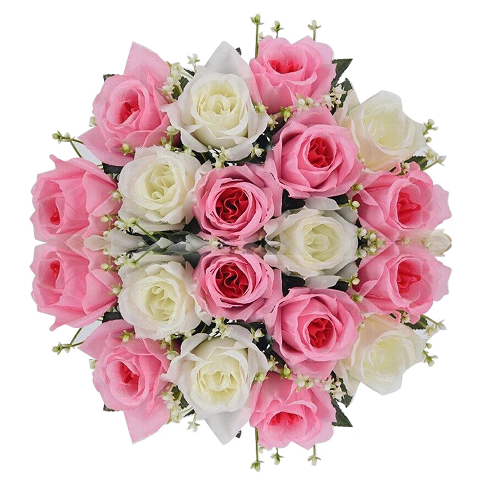 KMK - 18 Heads Silk Rose Stems