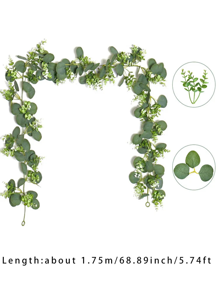 KMK - 1pc Artificial Leaves Garland