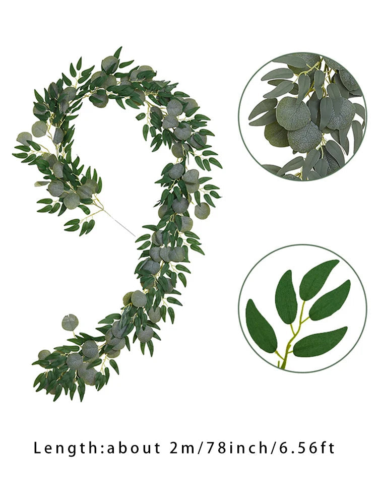 KMK - 1pc Artificial Leaves Garland