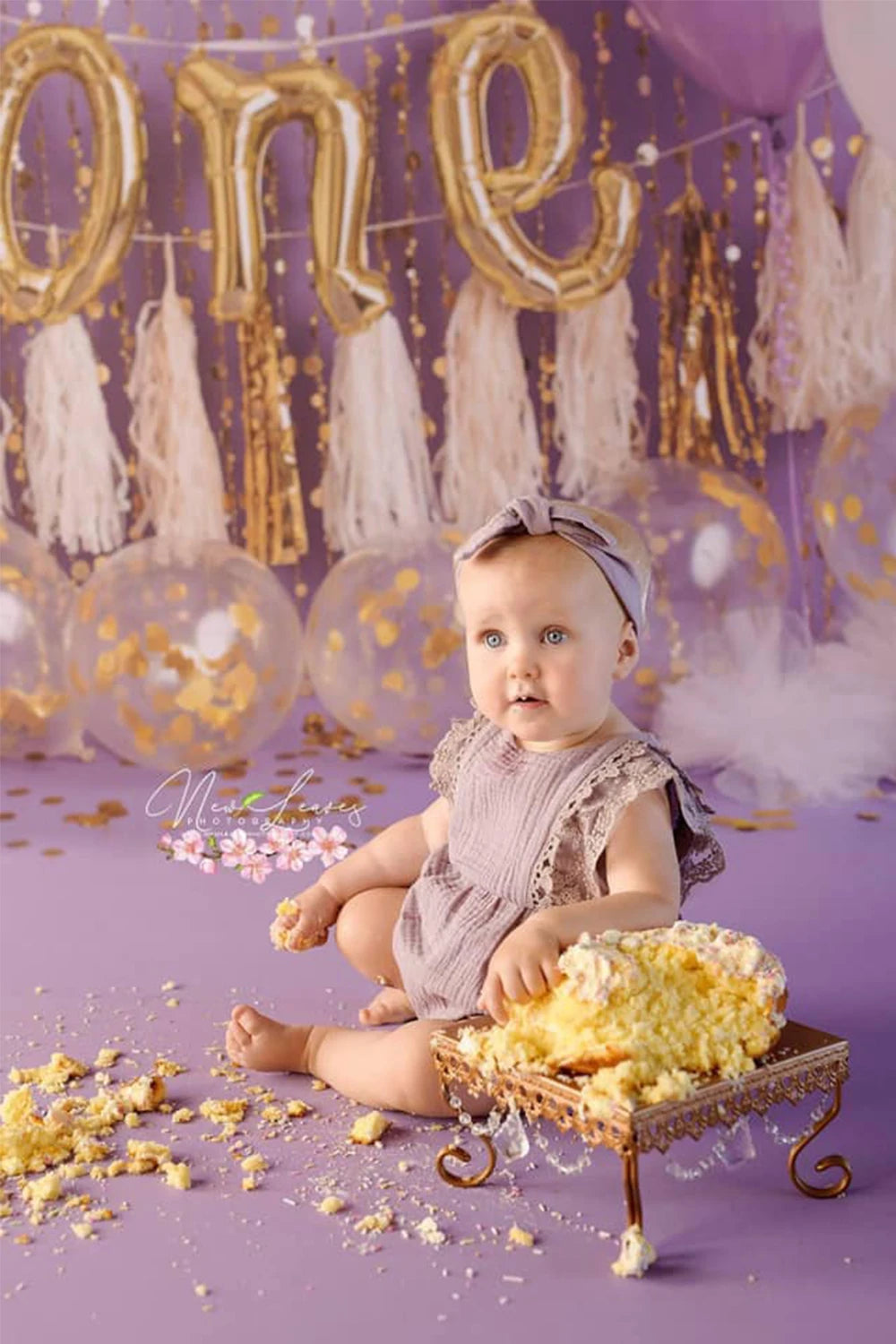 KMK - 1st Birthday Cake Smash Balloon Arch Backdrop