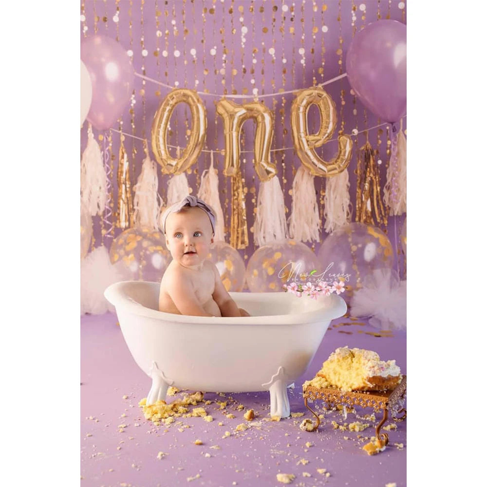 KMK - 1st Birthday Cake Smash Balloon Arch Backdrop