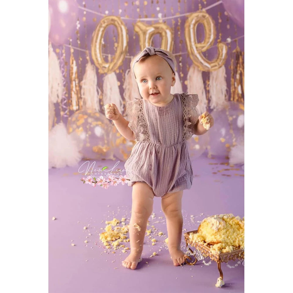 KMK - 1st Birthday Cake Smash Balloon Arch Backdrop