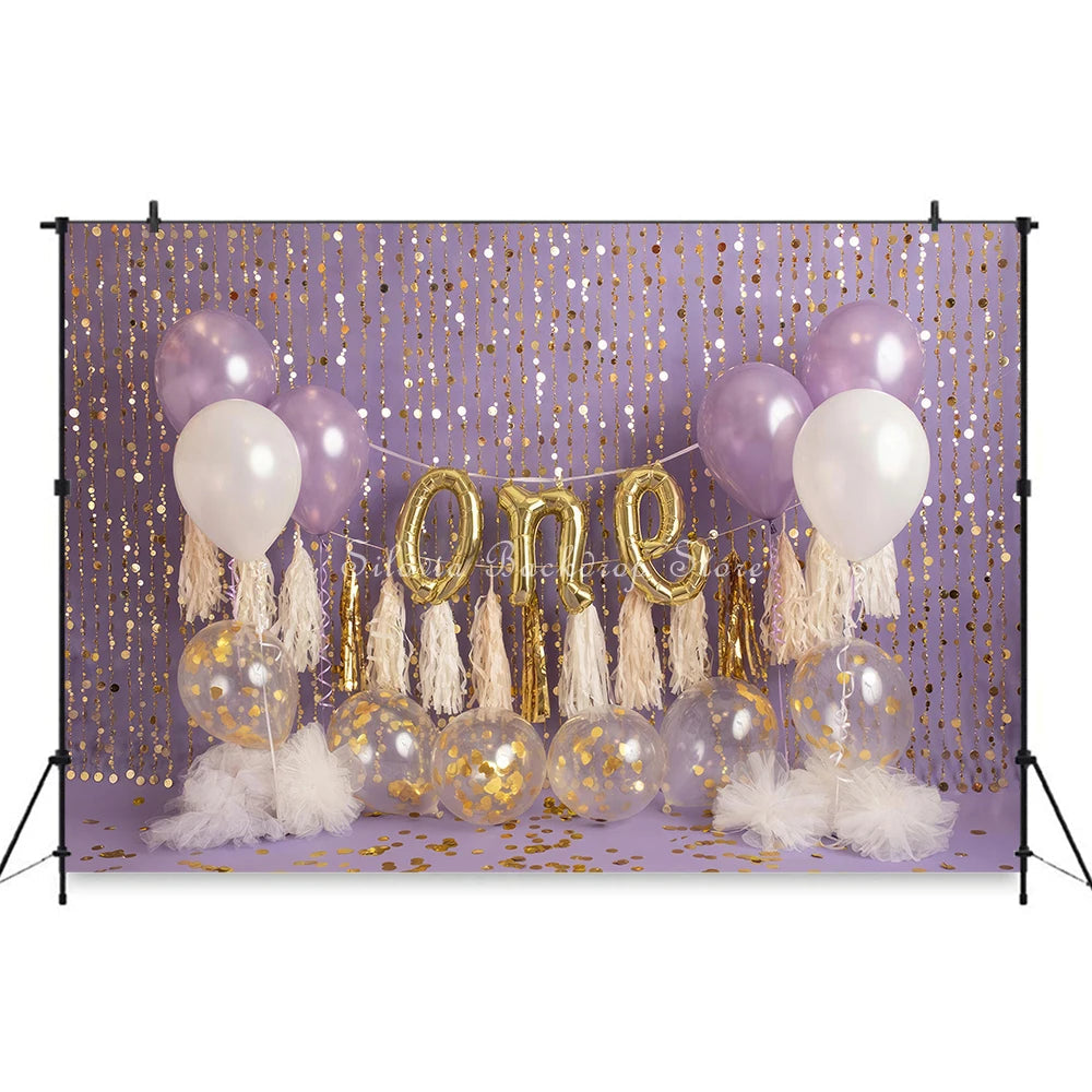 KMK - 1st Birthday Cake Smash Balloon Arch Backdrop