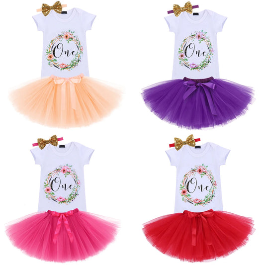 KMK -1st Birthday Tutu set 3pcs