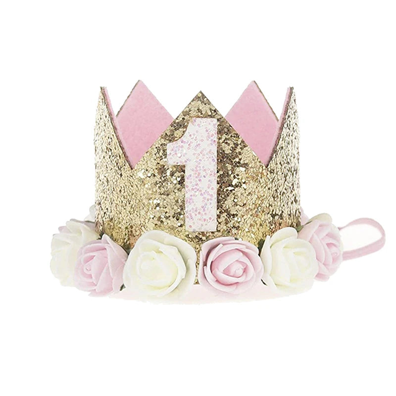 KMK -1st Birthday crown headbands - assorted