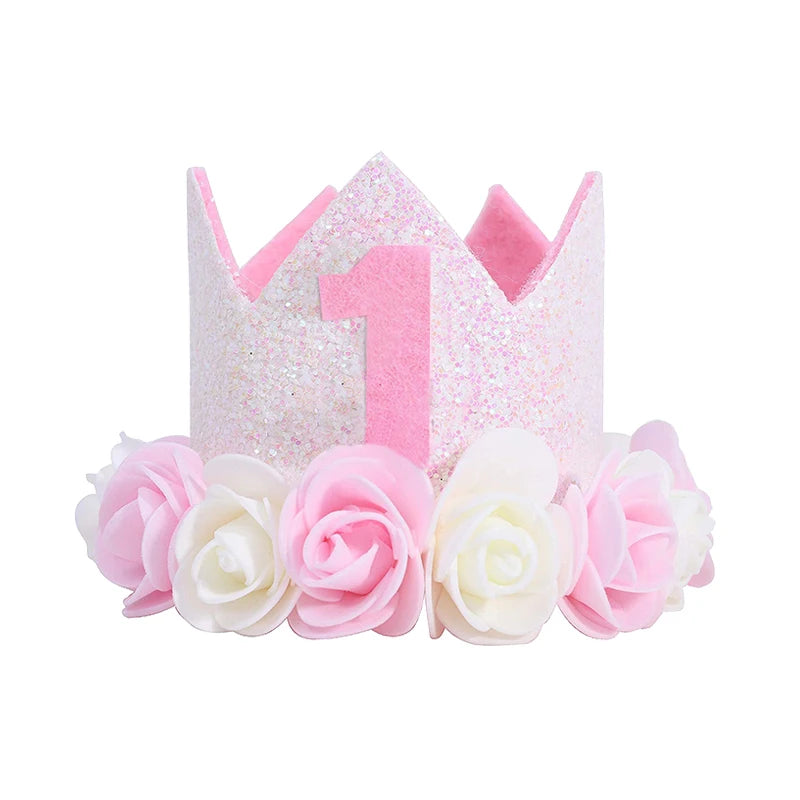 KMK -1st Birthday crown headbands - assorted