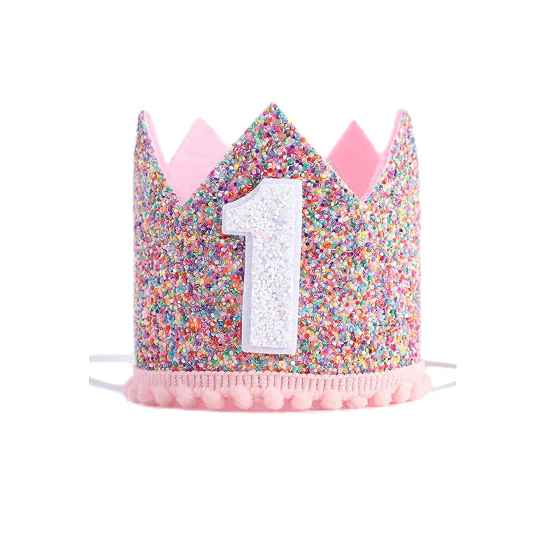 KMK -1st Birthday crown headbands - assorted