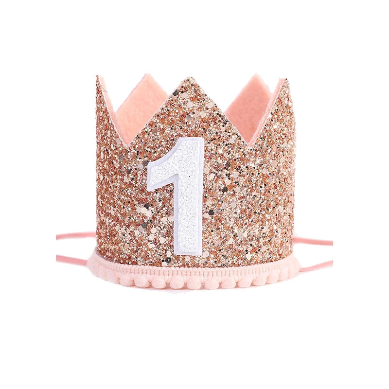 KMK -1st Birthday crown headbands - assorted