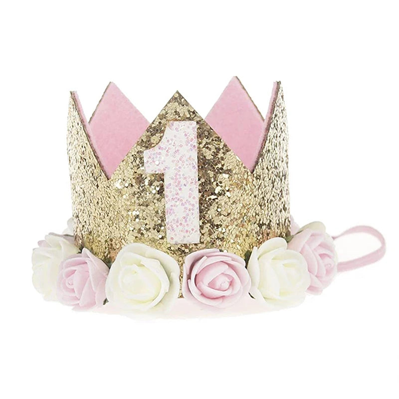 KMK -1st Birthday crown headbands - assorted