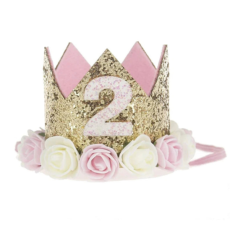 KMK -1st Birthday crown headbands - assorted