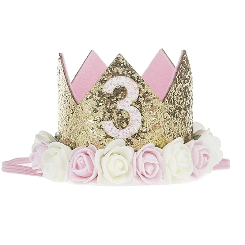 KMK -1st Birthday crown headbands - assorted