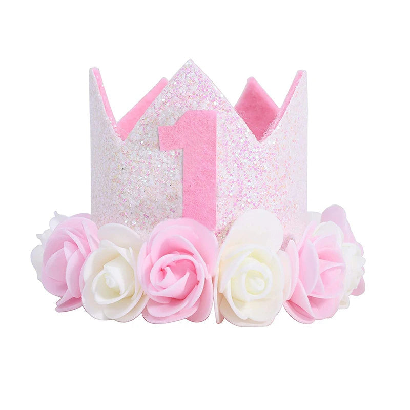 KMK -1st Birthday crown headbands - assorted