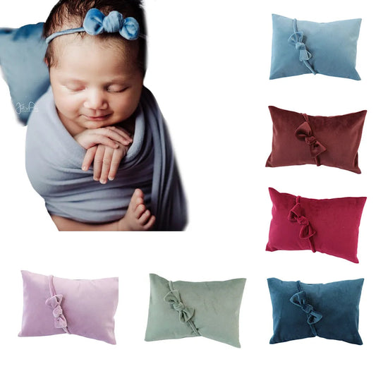 KMK -2 Pcs Newborn Pillow + Headband Tieback