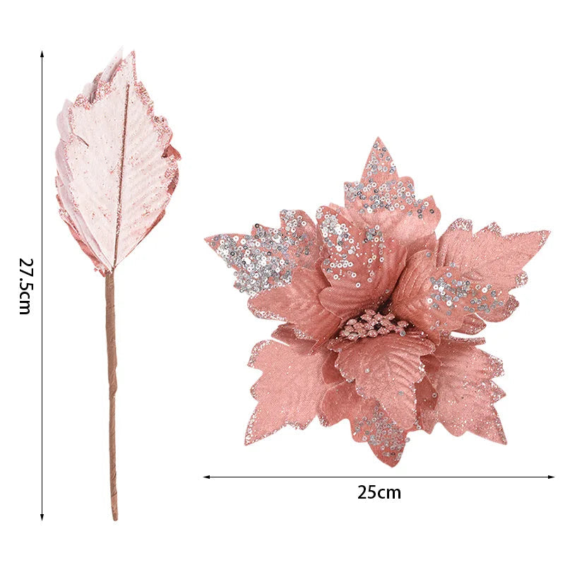 KMK - 20/25cm Large Sequin Christmas Flower