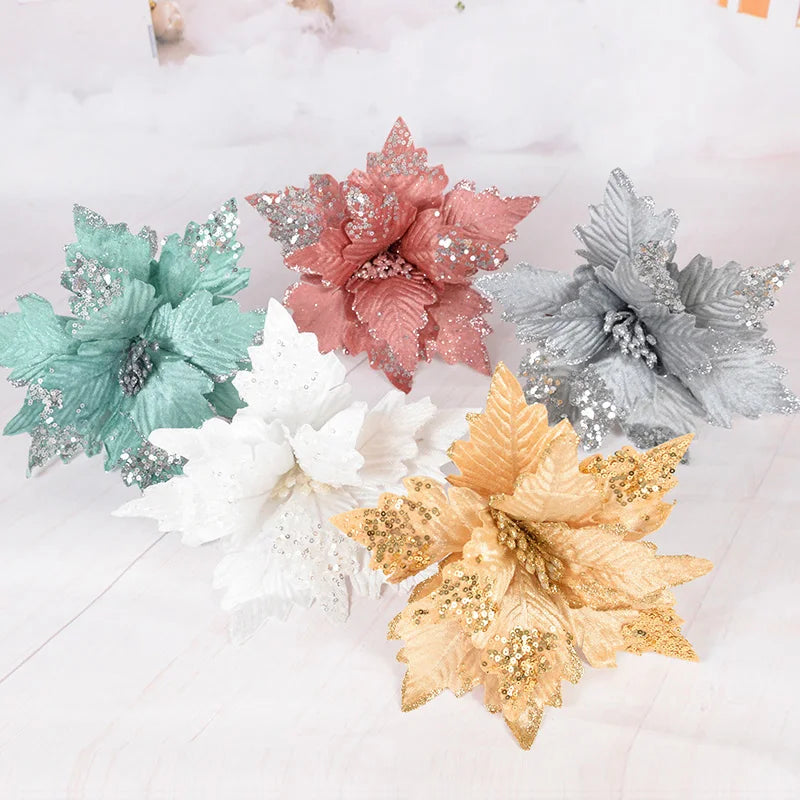 KMK - 20/25cm Large Sequin Christmas Flower