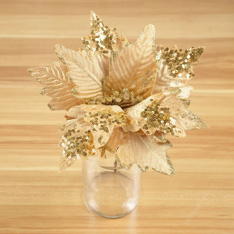 KMK - 20/25cm Large Sequin Christmas Flower