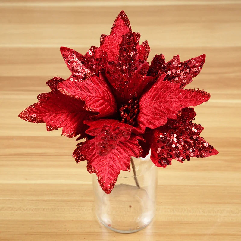 KMK - 20/25cm Large Sequin Christmas Flower