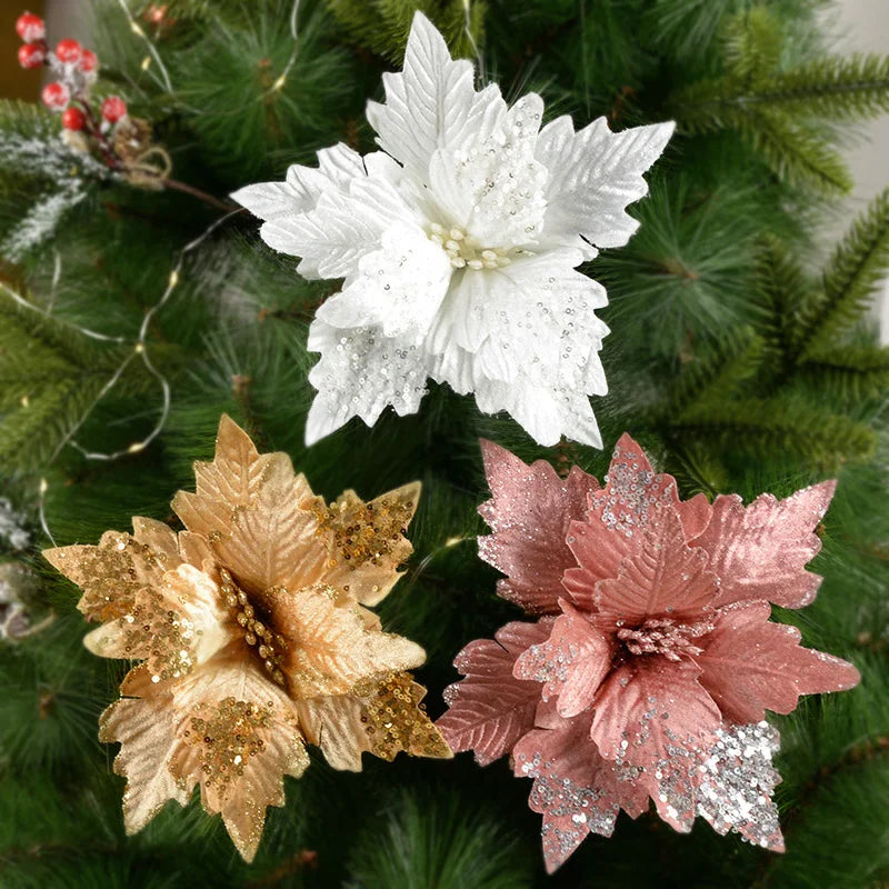 KMK - 20/25cm Large Sequin Christmas Flower