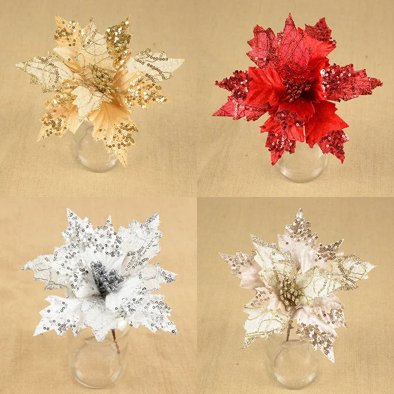 KMK - 20/25cm Large Sequin Christmas Flower