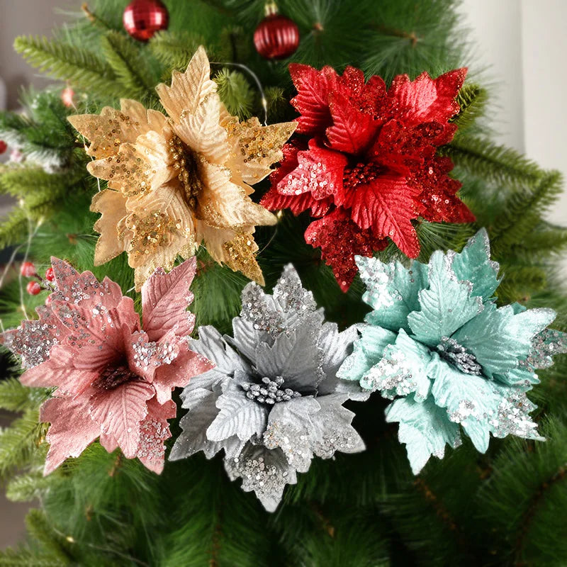 KMK - 20/25cm Large Sequin Christmas Flower