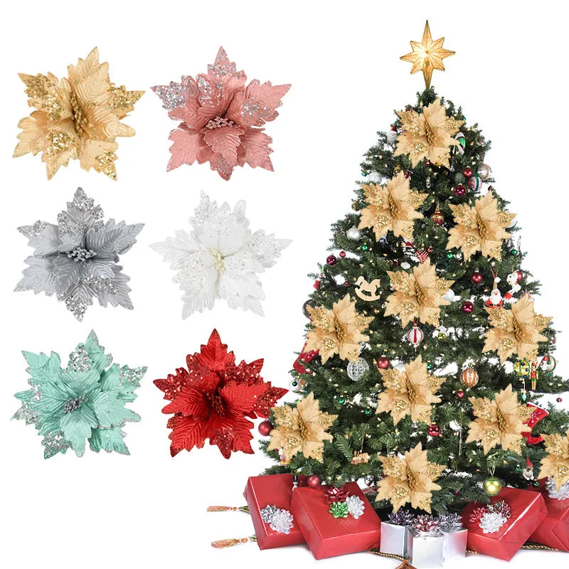 KMK - 20/25cm Large Sequin Christmas Flower