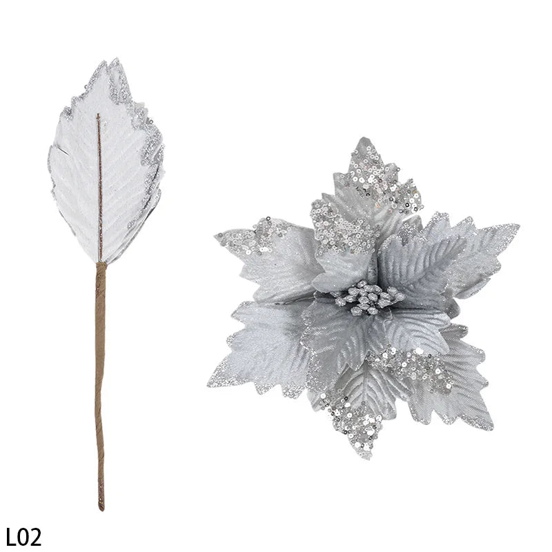 KMK - 20/25cm Large Sequin Christmas Flower