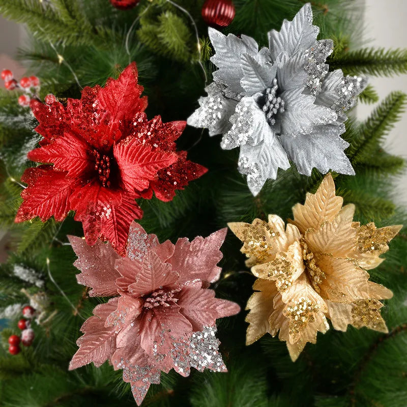 KMK - 20/25cm Large Sequin Christmas Flower