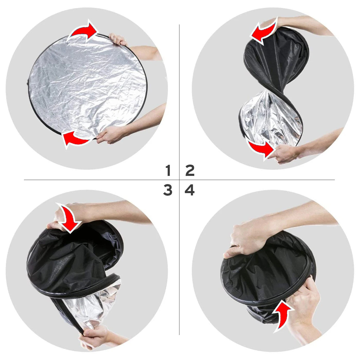 KMK - 24" 60cm 5in1 Photography Collapsible Portable Round Reflector