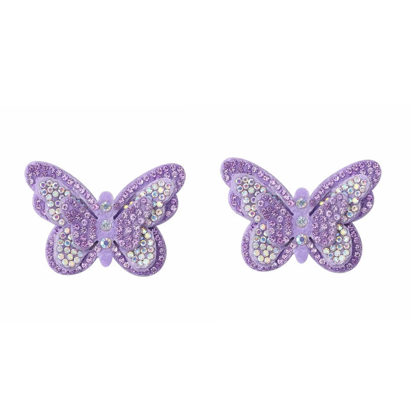 KMK - 2/4pcs/set Crochet Butterfly Hair Clips