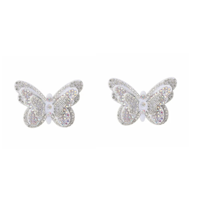 KMK - 2/4pcs/set Crochet Butterfly Hair Clips