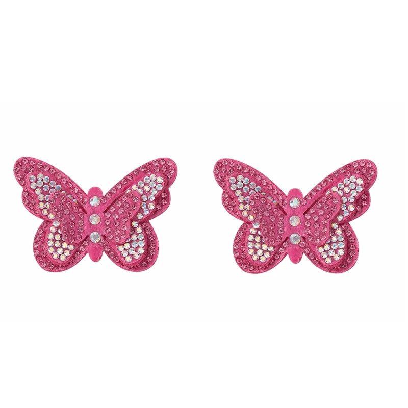 KMK - 2/4pcs/set Crochet Butterfly Hair Clips