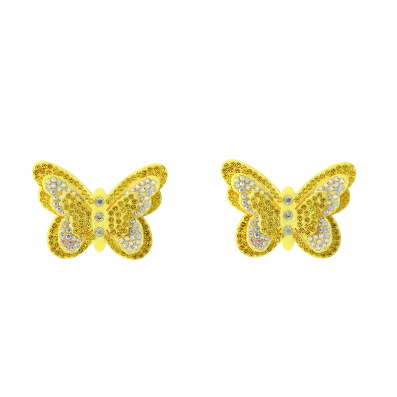 KMK - 2/4pcs/set Crochet Butterfly Hair Clips