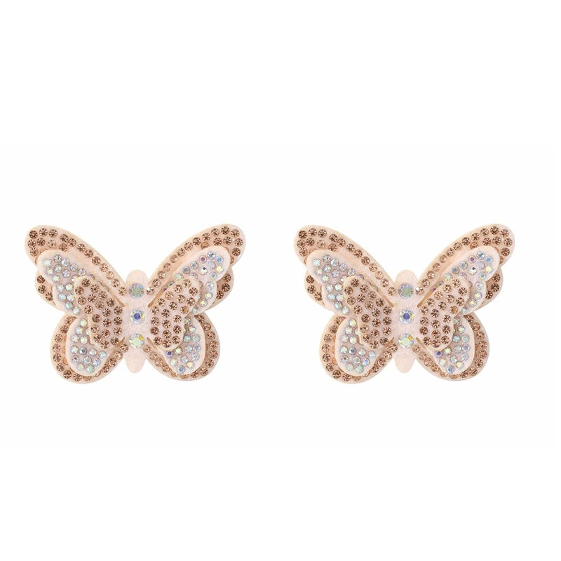 KMK - 2/4pcs/set Crochet Butterfly Hair Clips