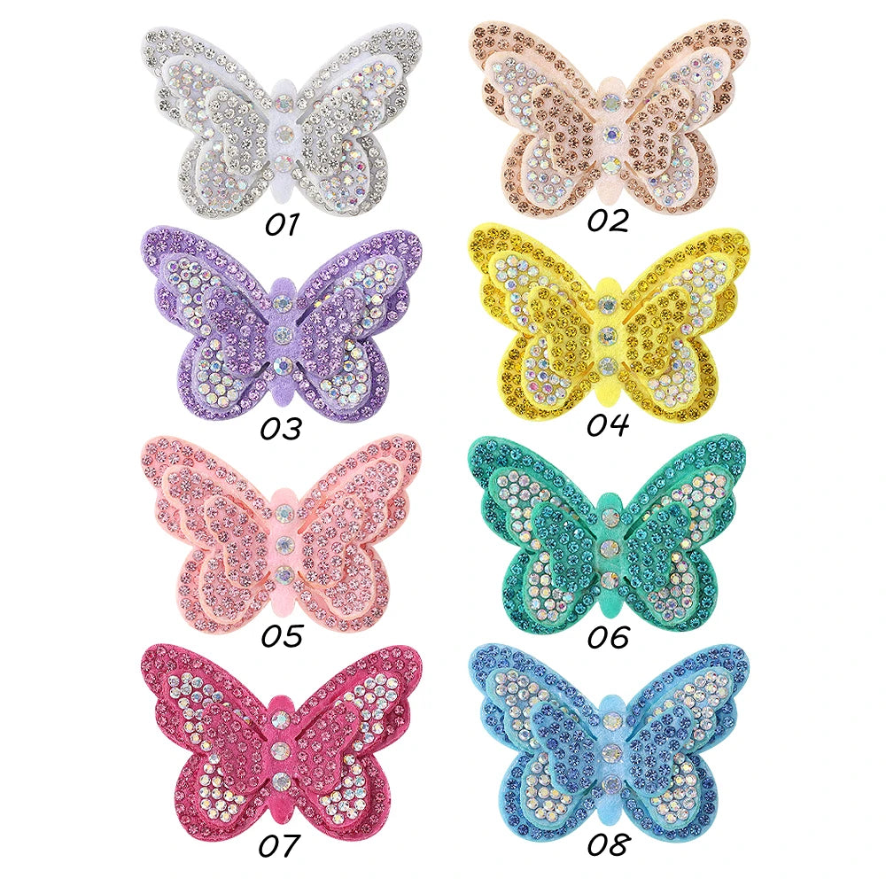 KMK - 2/4pcs/set Crochet Butterfly Hair Clips