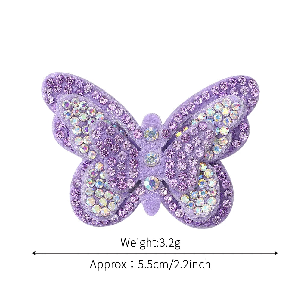 KMK - 2/4pcs/set Crochet Butterfly Hair Clips