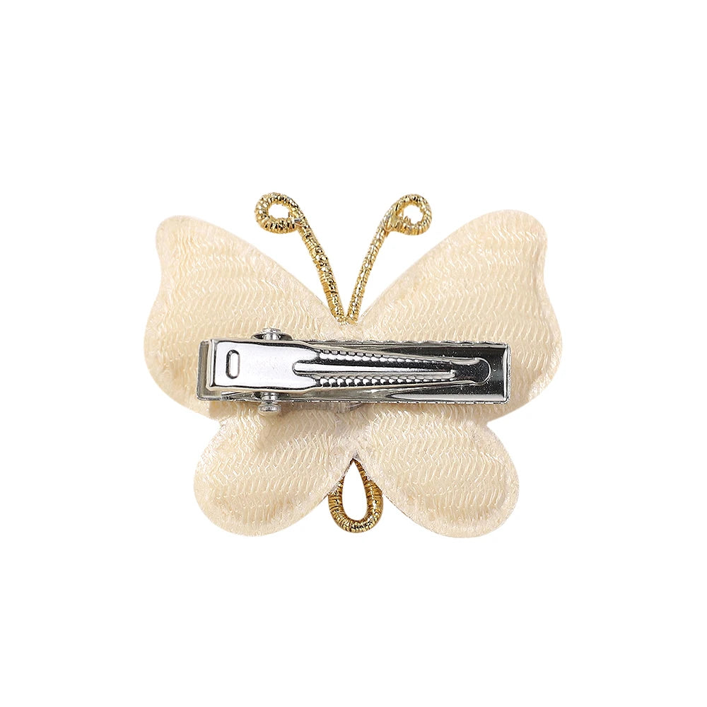 KMK - 2/4pcs/set Crochet Butterfly Hair Clips