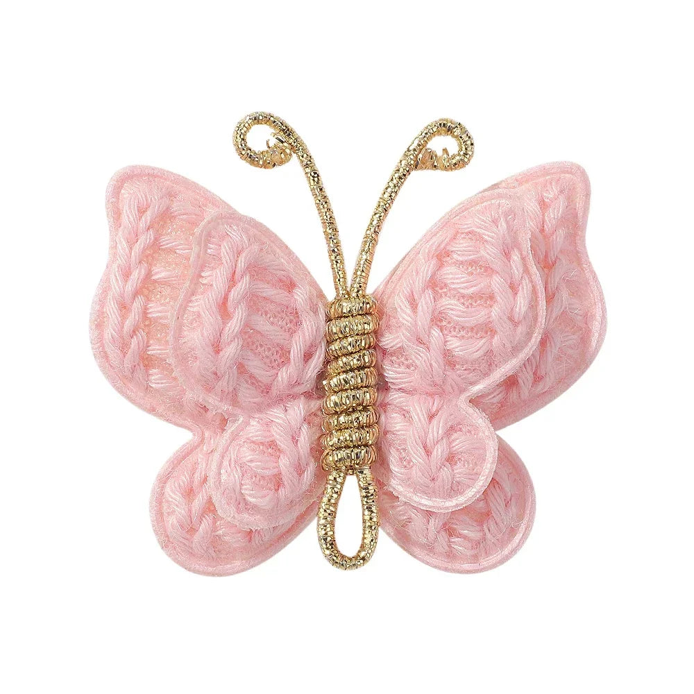 KMK - 2/4pcs/set Crochet Butterfly Hair Clips