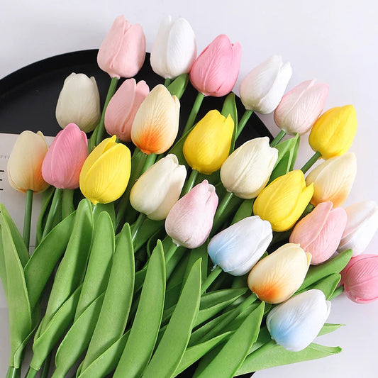 KMK - 29cm Tulip Artificial Flowers 10/5Pcs