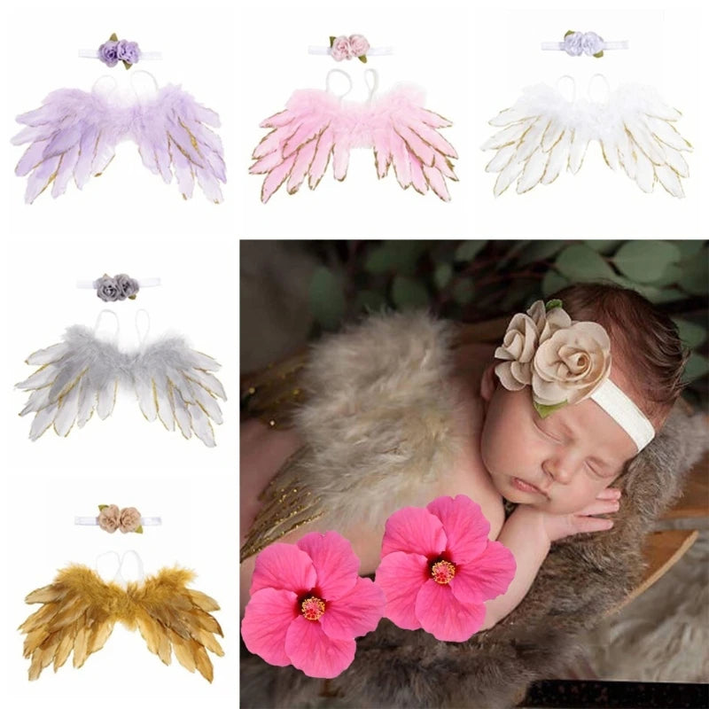 KMK - 2PCS Feather Wing & Headband Set