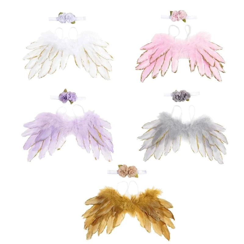 KMK - 2PCS Feather Wing & Headband Set