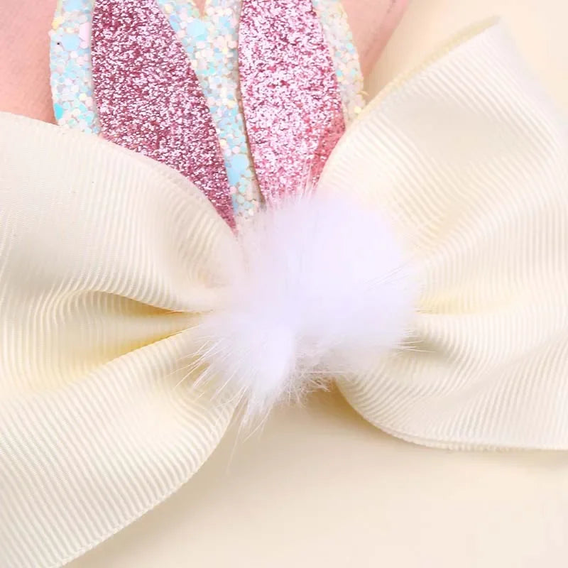 KMK - 2Pcs/set Cute Bunny Ears Hair Bow Clip