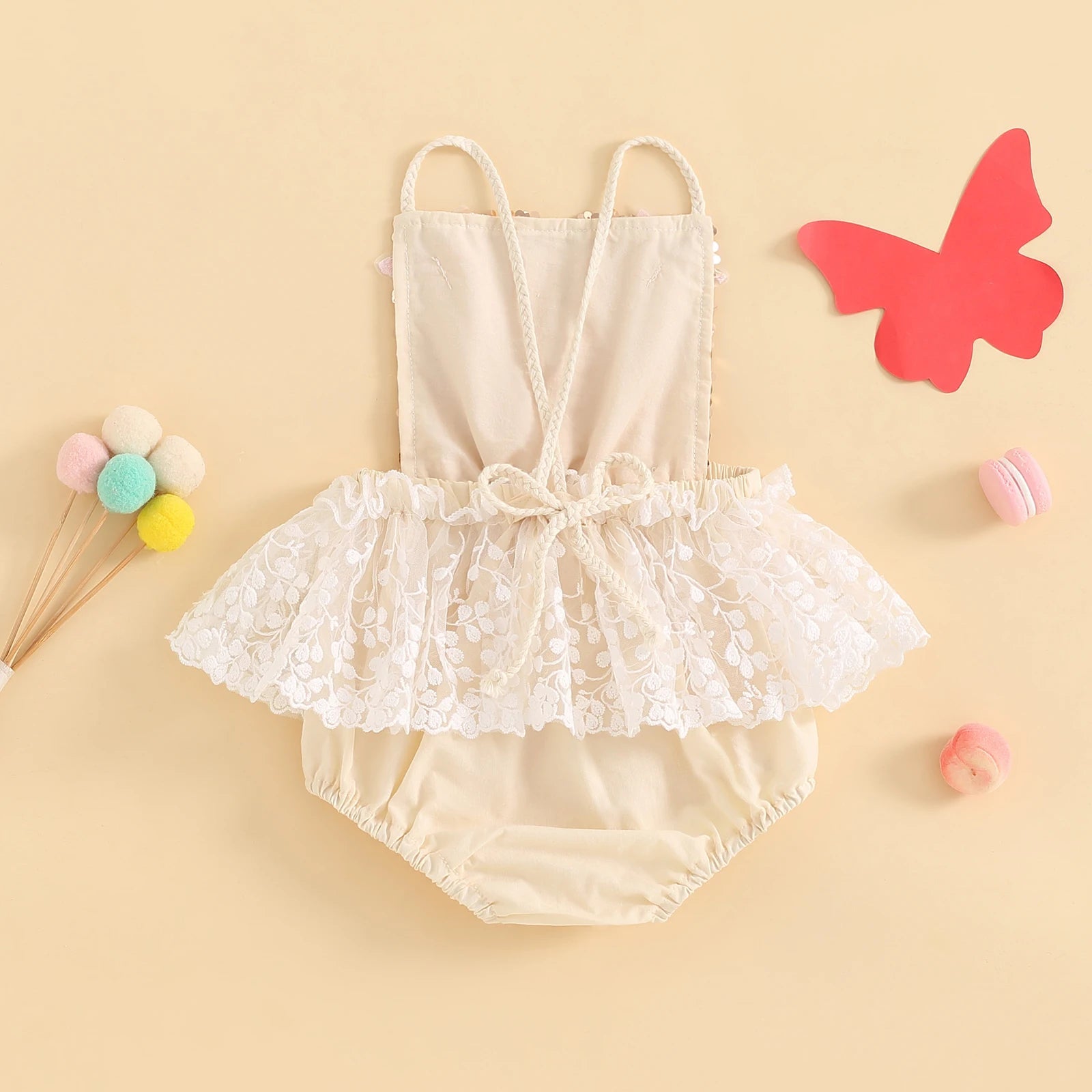 KMK - 3D Butterfly Sequin Romper