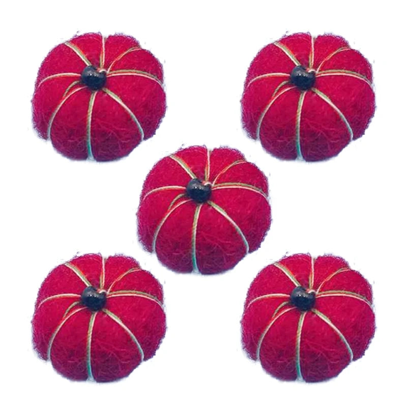 KMK - 5 Pack Of Wool Felt Pumpkins Balls Photography Prop