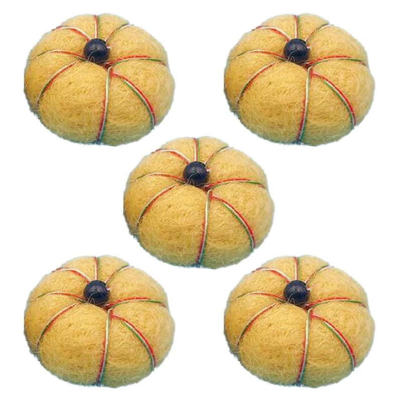 KMK - 5 Pack Of Wool Felt Pumpkins Balls Photography Prop